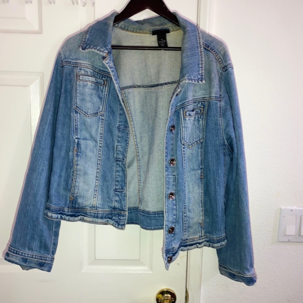 Plus size denim jacket